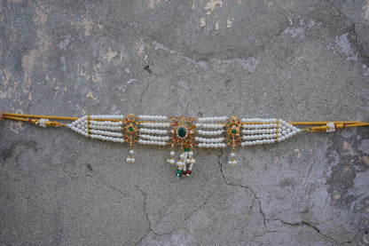 Hyderabadi Heritage Arri Challai Choker Set