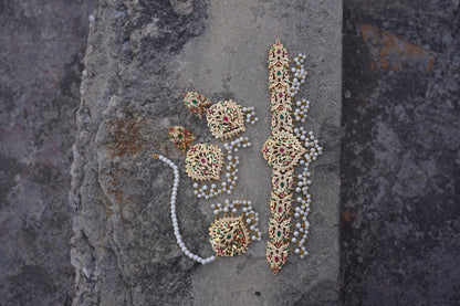 Hyderabadi Heritage Arri Challai Choker Set