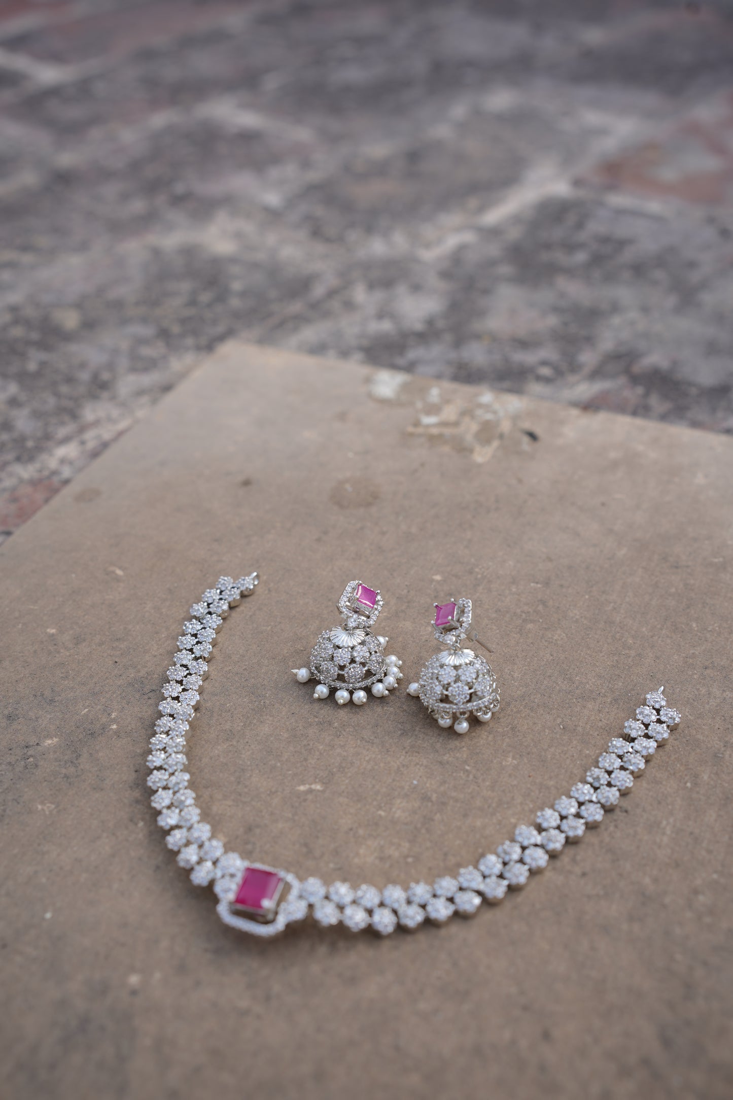 High-Quality Zircon AD Set with Changeable Stones