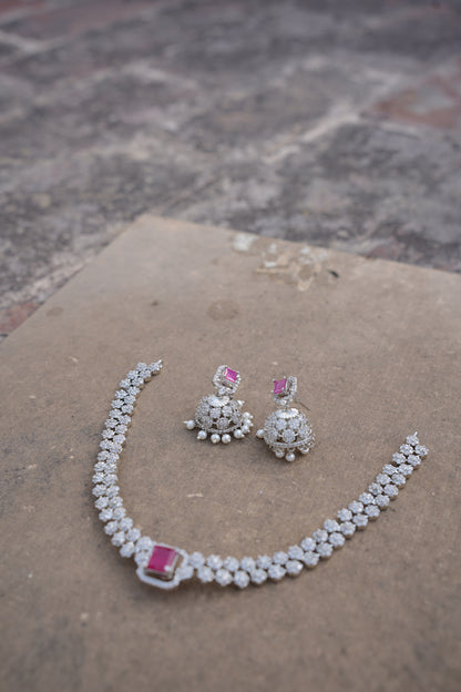 High-Quality Zircon AD Set with Changeable Stones