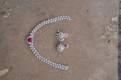 High-Quality Zircon AD Set with Changeable Stones