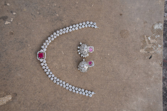 High-Quality Zircon AD Set with Changeable Stones