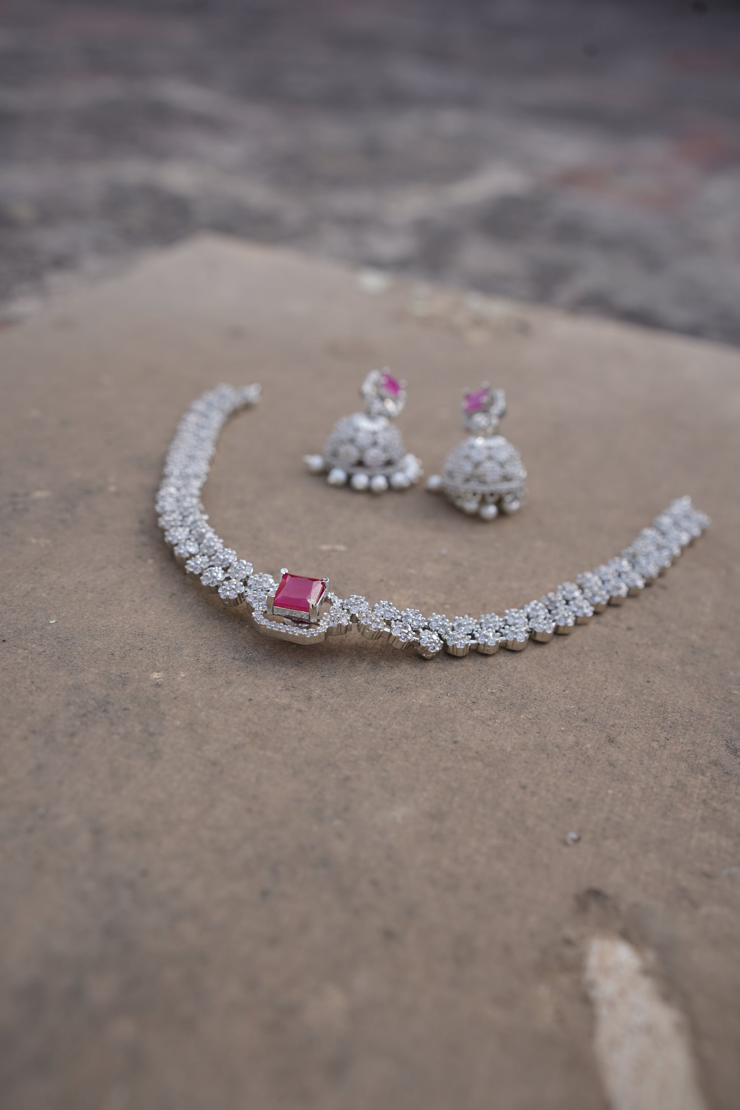 High-Quality Zircon AD Set with Changeable Stones