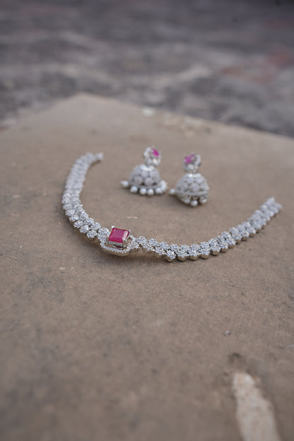 High-Quality Zircon AD Set with Changeable Stones