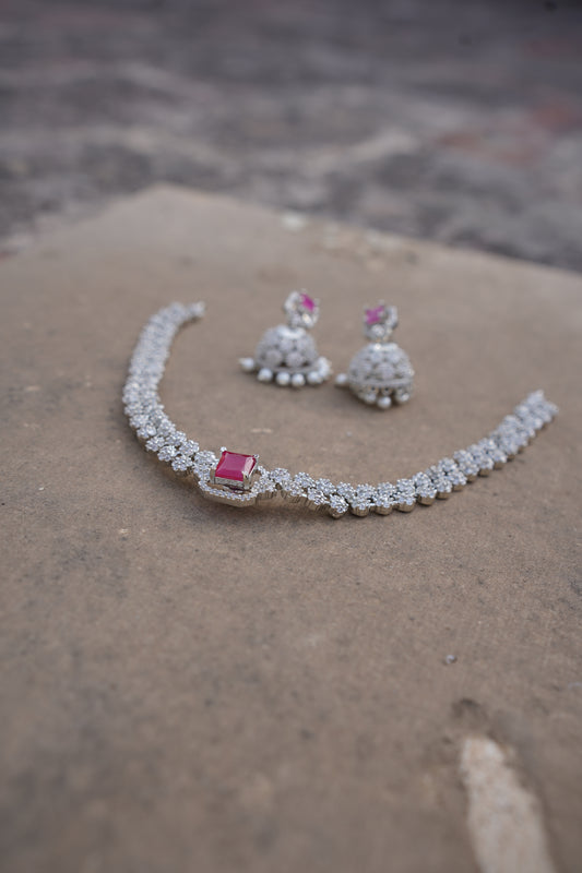 High-Quality Zircon AD Set with Changeable Stones
