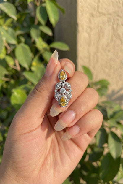High-quality stone-embedded zircon AD set