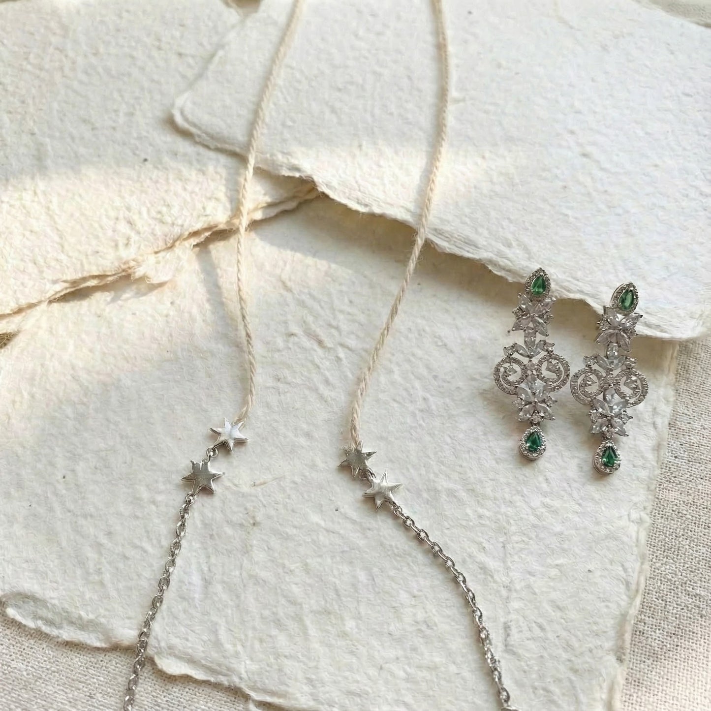 High Quality Stone embedded Zircon AD set