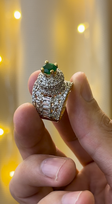 RP Gold Plated Jarao Polish Zircon Ring