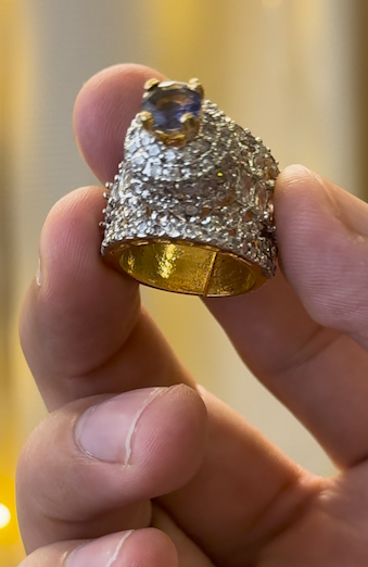 RP Gold Plated Jarao Polish Zircon Ring
