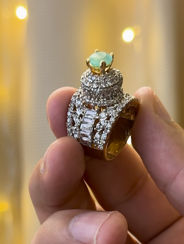 RP Gold Plated Jarao Polish Zircon Ring