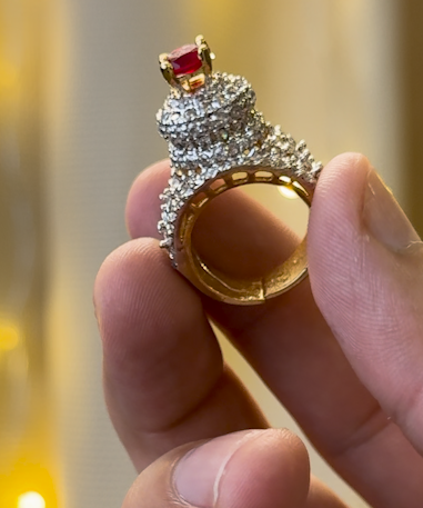 RP Gold Plated Jarao Polish Zircon Ring