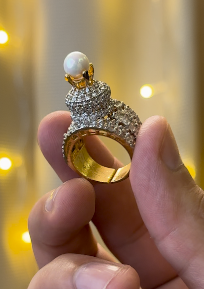 RP Gold Plated Jarao Polish Zircon Ring