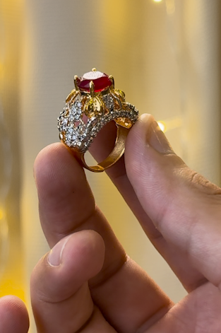RP Gold Plated Jarao Polish Zircon Ring
