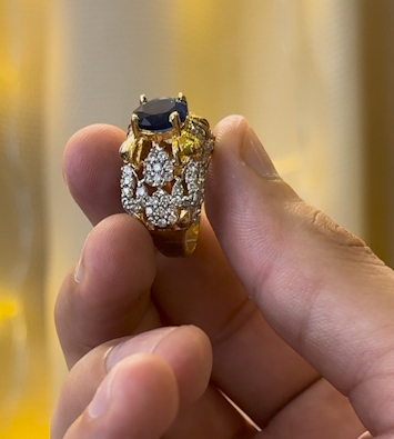 RP Gold Plated Jarao Polish Zircon Ring