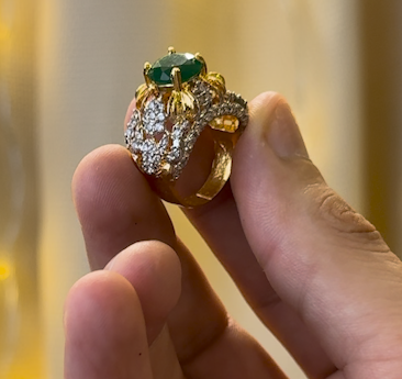 RP Gold Plated Jarao Polish Zircon Ring