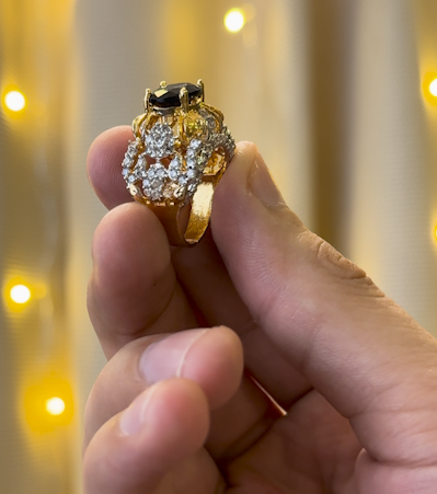 RP Gold Plated Jarao Polish Zircon Ring