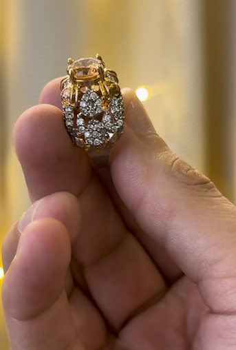 RP Gold Plated Jarao Polish Zircon Ring