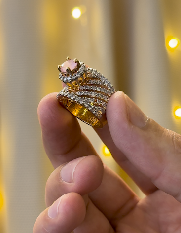 RP Gold Plated Jarao Polish Zircon Ring
