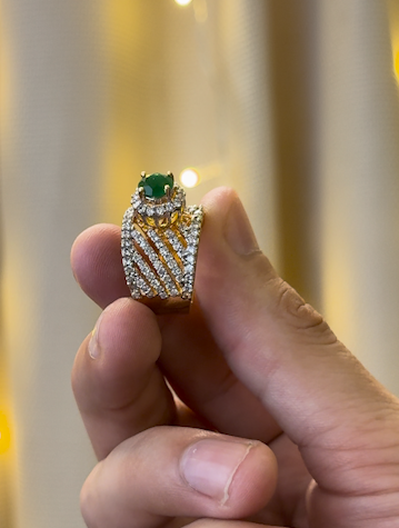 RP Gold Plated Jarao Polish Zircon Ring