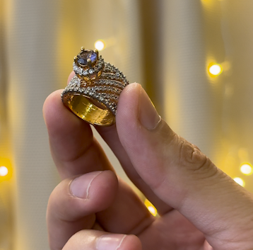 RP Gold Plated Jarao Polish Zircon Ring