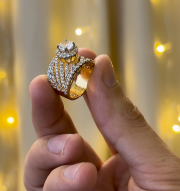 RP Gold Plated Jarao Polish Zircon Ring