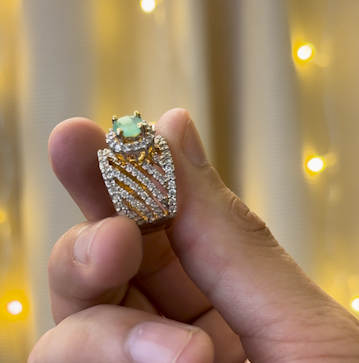 RP Gold Plated Jarao Polish Zircon Ring