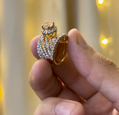RP Gold Plated Jarao Polish Zircon Ring