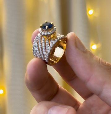RP Gold Plated Jarao Polish Zircon Ring