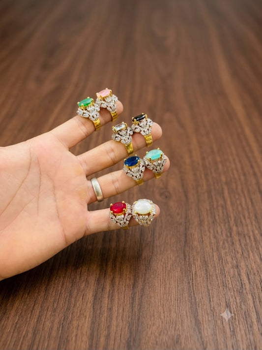 RP Gold Plated Jarao Polish Zircon Ring