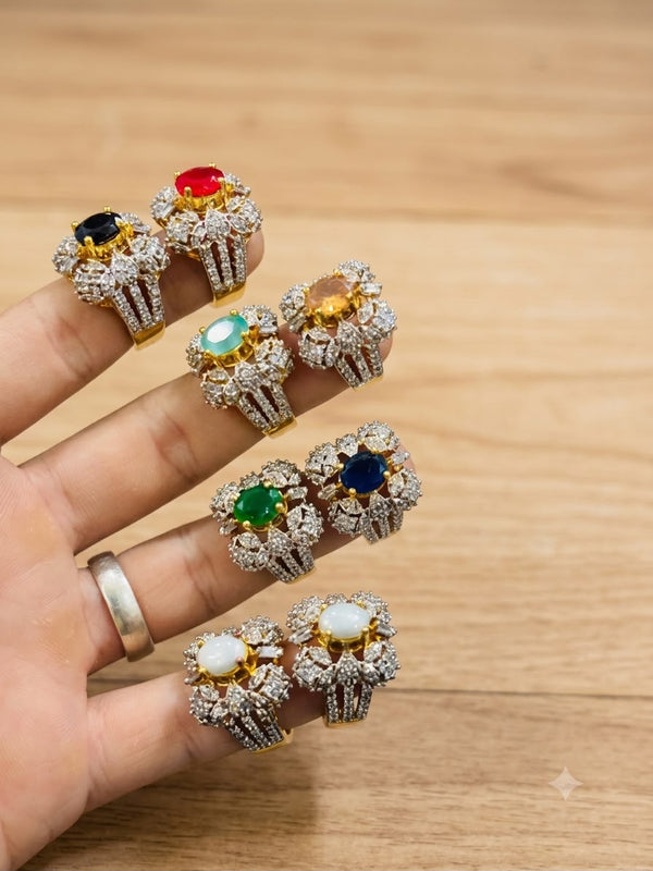 RP Gold Plated Jarao Polish Zircon Ring