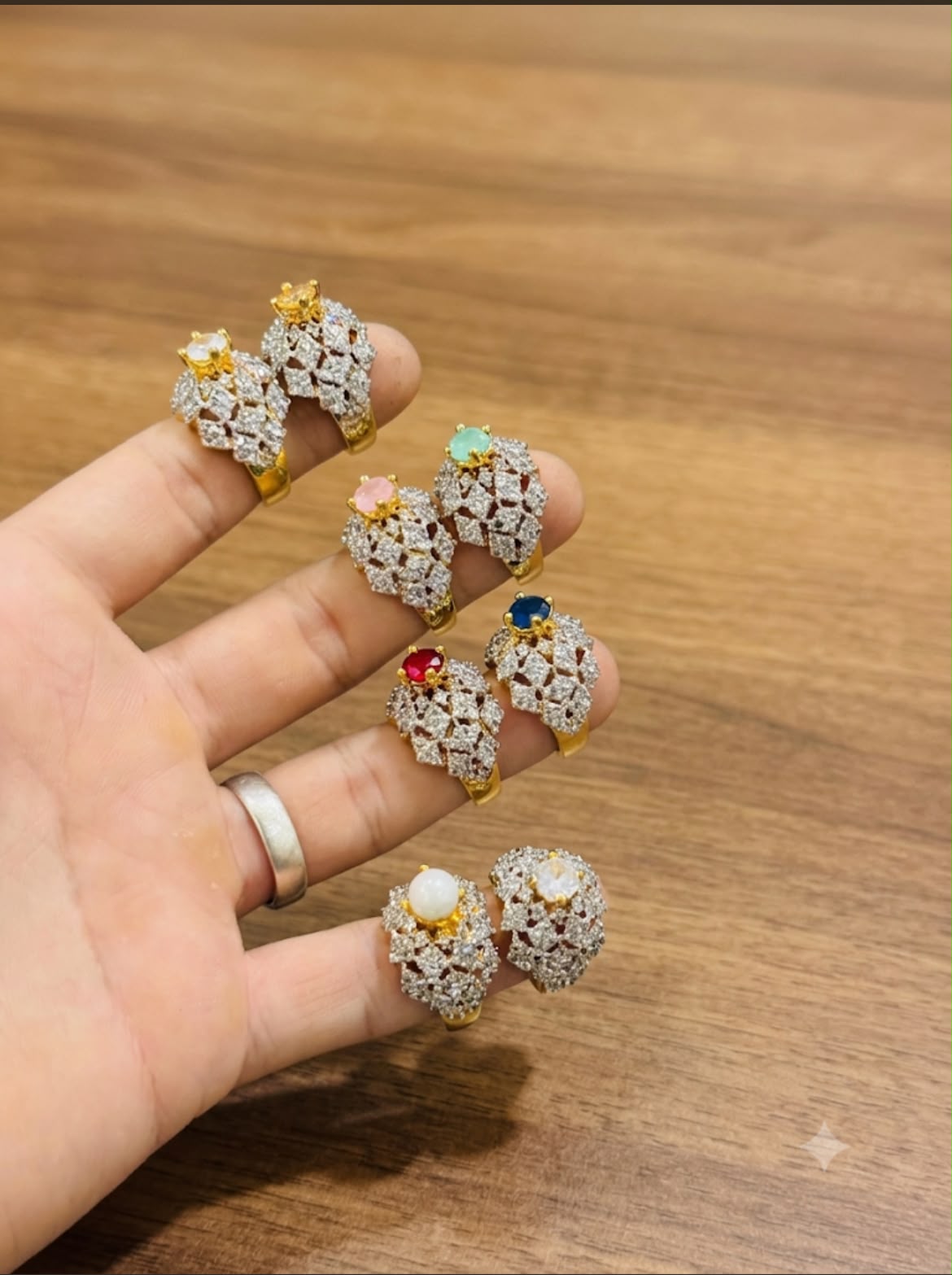 RP Gold Plated Jarao Polish Zircon Ring