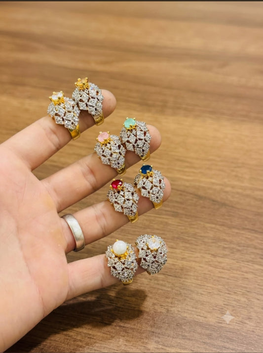 RP Gold Plated Jarao Polish Zircon Ring